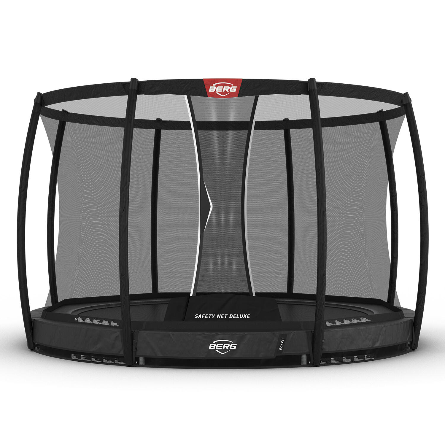 BERG Trampoline BERG Elite  + Veiligheidsnet InGround Rond Antracietgrijs 330