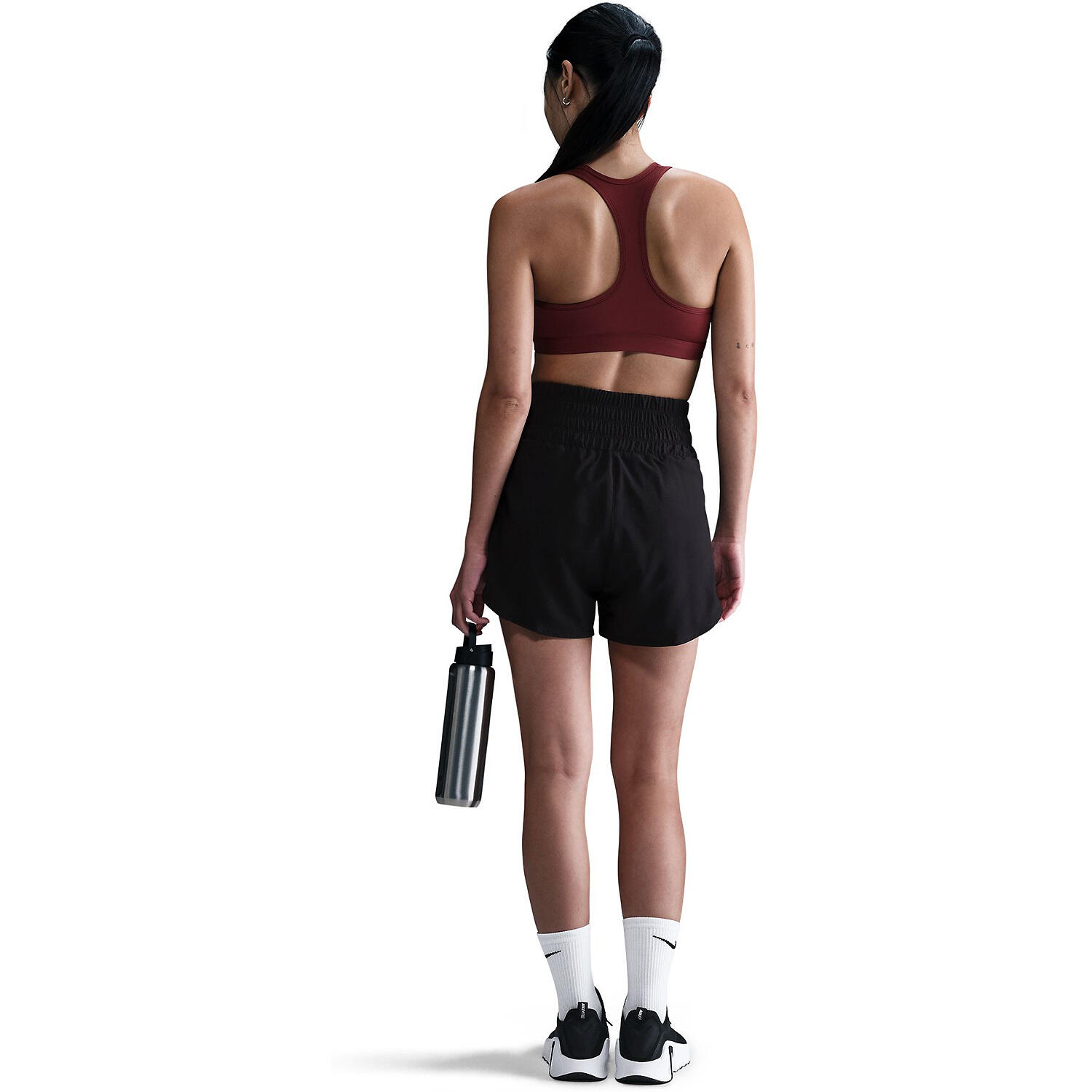 Top - reggiseni sportivi donna nike rosso/bianco 4/4