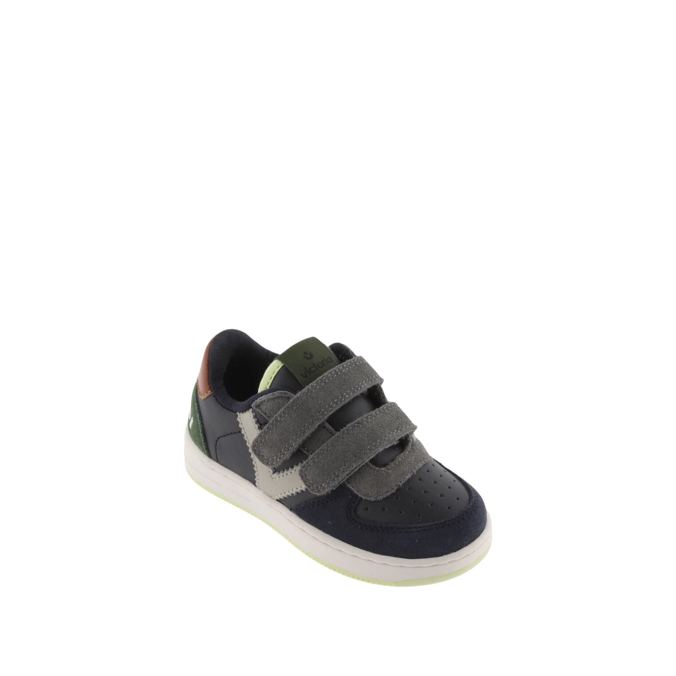 Scarpe da ginnastica per bambini in pelle e crosta di cuoio con velcro Victoria 2/5