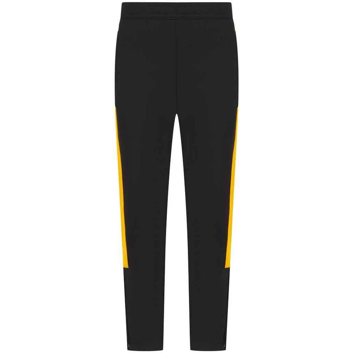 FINDEN & HALES Mens Knitted Tracksuit Pants (Black/Gold)