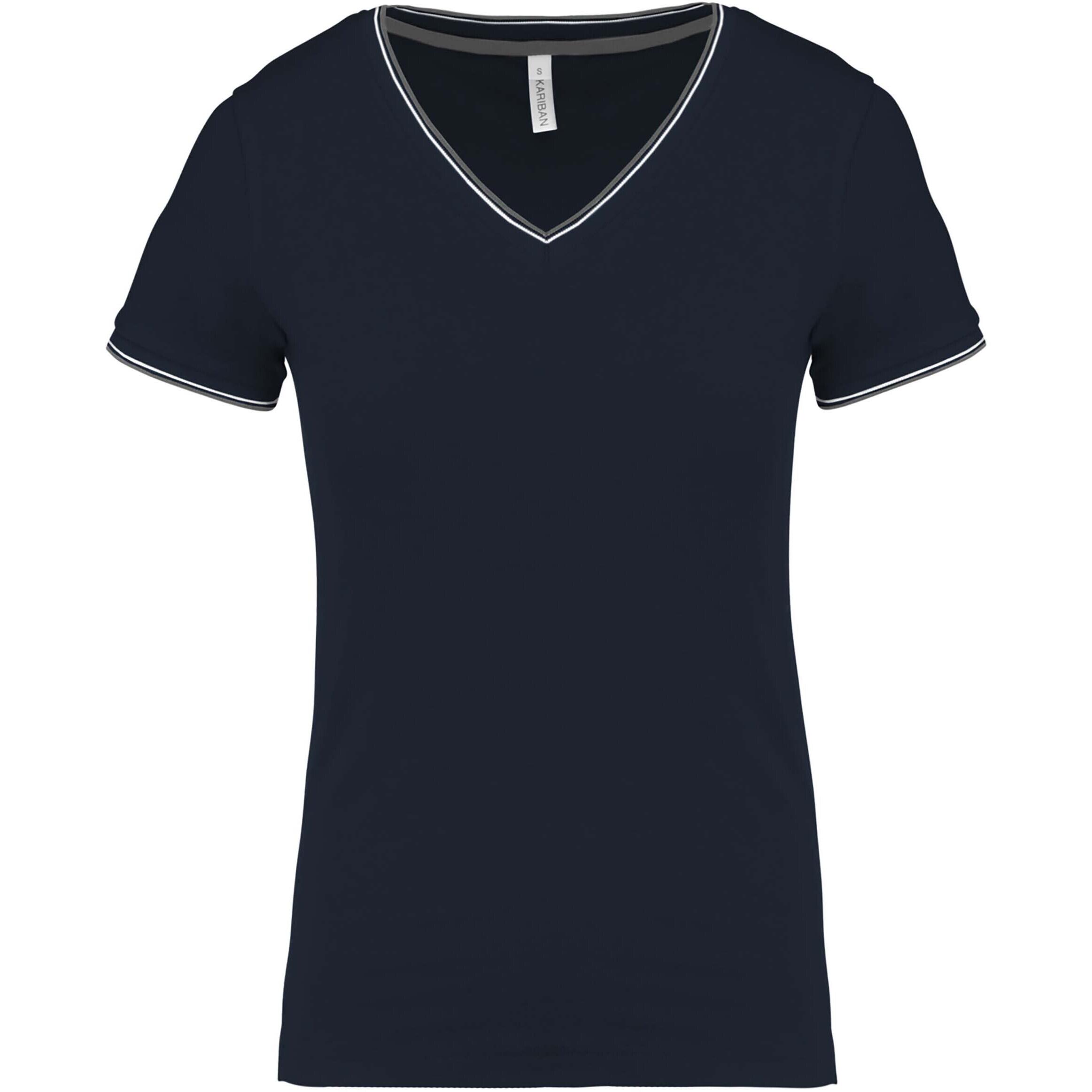 KARIBAN T-shirt da donna Kariban Maille Piquée Col V