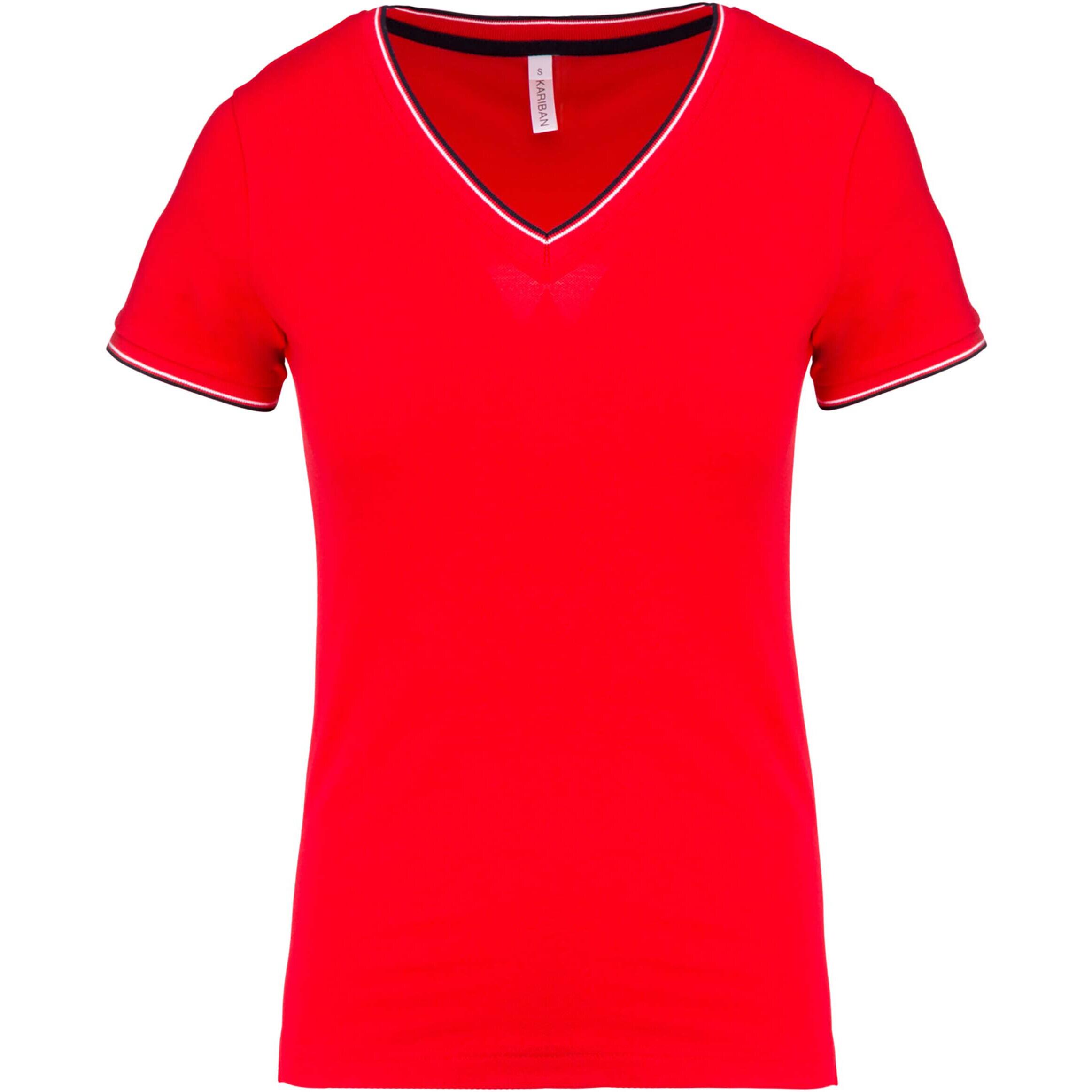 KARIBAN T-shirt da donna Kariban Maille Piquée Col V