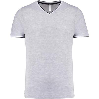 T-shirt kariban maille piquée col v