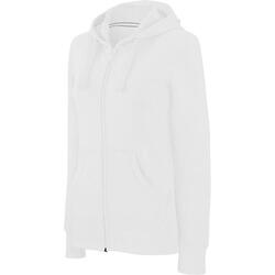Sweathirt femme zippé à capuche Kariban blanc