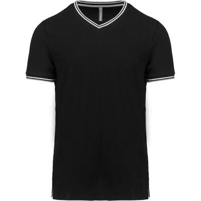 T-shirt kariban maille piquée col v