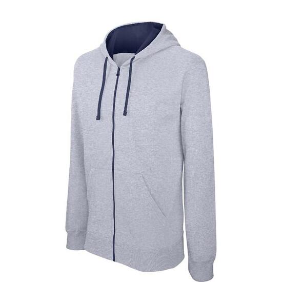 Sweathirt zippé à capuche Kariban Contrastée