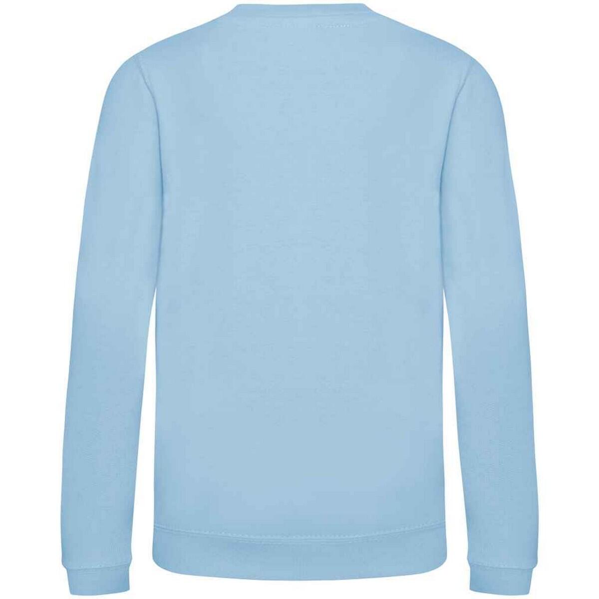 Just Hoods Pullover Sweatshirt, unifarben Kinder Eisblau 2/2