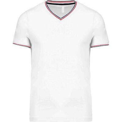 T-shirt kariban maille piquée col v