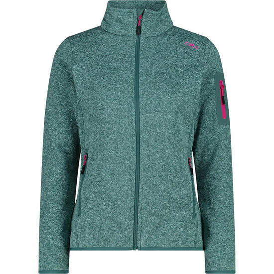 CMP KNITTED MELANGE FLEECE JACKE für Damen, Knit-Tech, Isolierend AGAVE-OPALE 46