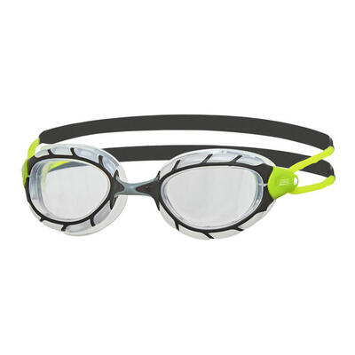 Zwembril zoggs predator small helder zwart-lime