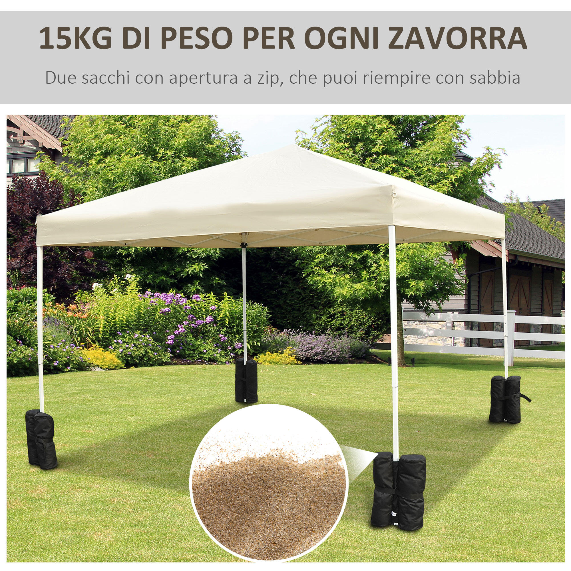 Pesi Per Gazebo,Sacchi Di Sabbia,Sacchi Di Sabbia Di Peso,Sacchetti Per Pesi A Baldacchino,Zavorre Per Gazebo,Nero Zavorre Per Gazebo,per Qualsiasi Gazebo Pop Up Tenda Resistente Con Doppia Cucitura : Amazon.it: Giardino E Giardinaggio