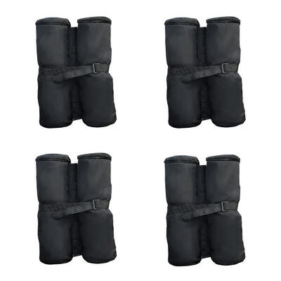 Outsunny Set 4 Pesi per Gazebo Ogni Zavorra da Riempire con 15kg Sabbia Nero
