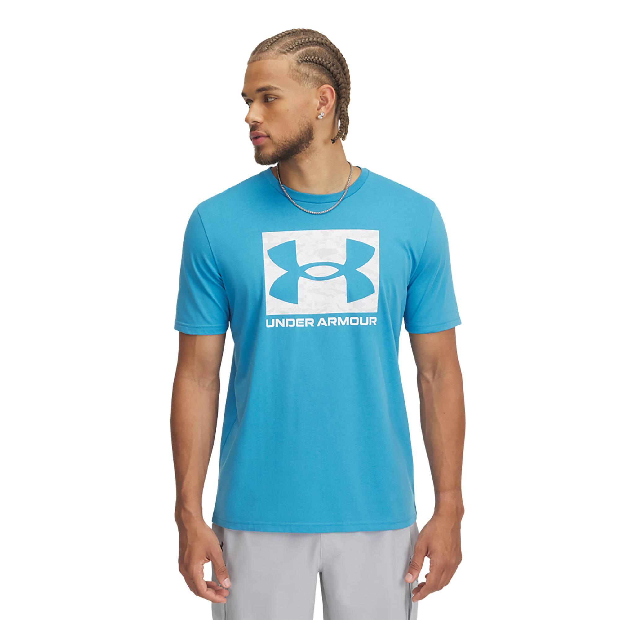 Under Armour - T-shirt D'Entraînement Homme Abc Camo Boxed Logo Under Armour - Maillot Manches Courtes - Bleu - 52 2xl - Decathlon