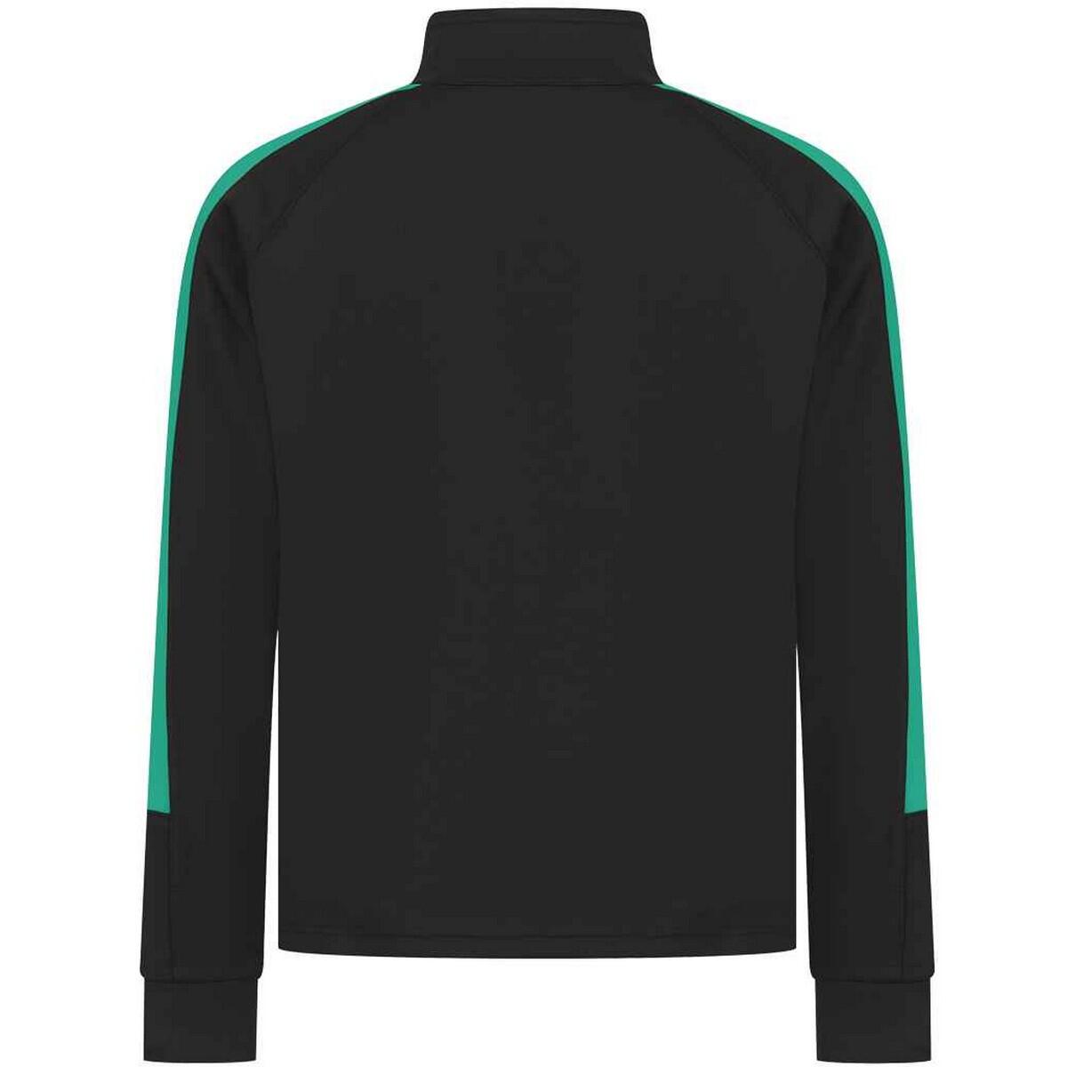 Childrens/Kids Knitted Track Top (Black/Emerald) 2/2