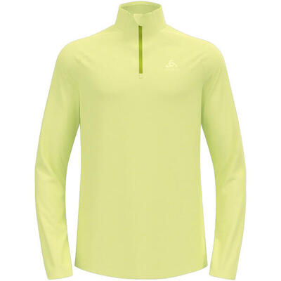 Odlo middenlaag halve rits lopen easy warm thermoshirt zwart melange l
