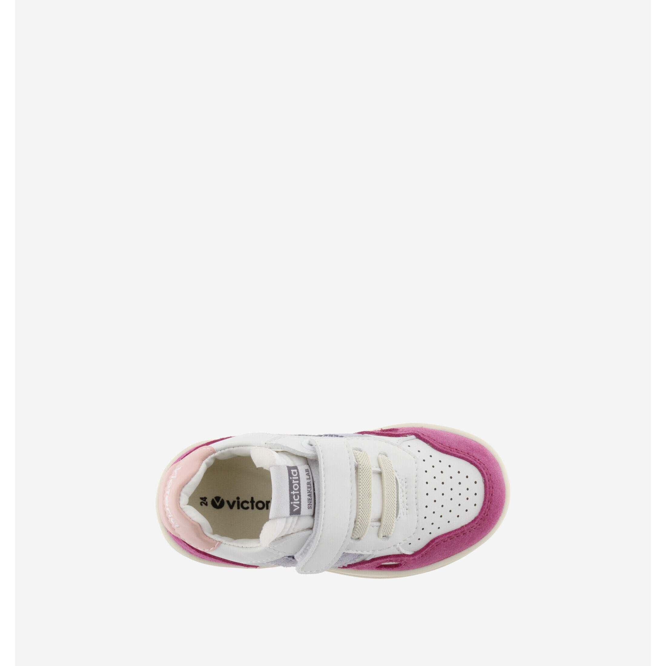 Sneakers mit nur einem Riemen aus mehrfarbigem Spaltleder für Kinder er Victoria 6/6