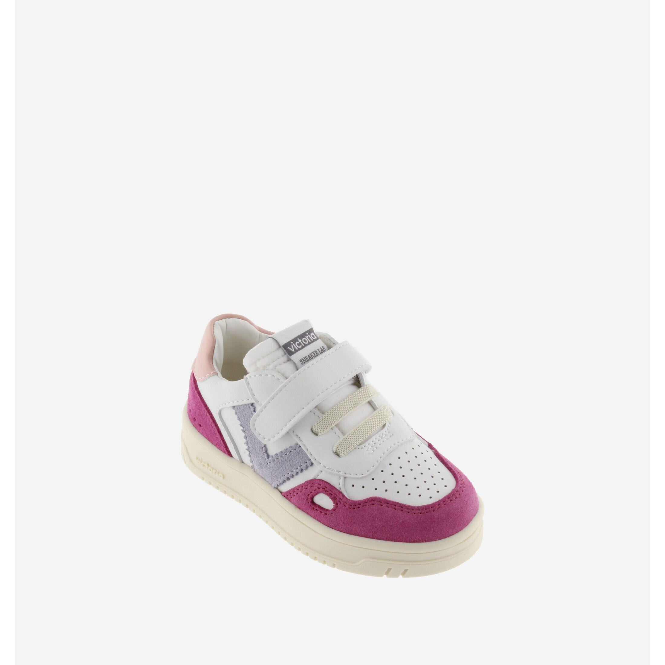 Sneakers mit nur einem Riemen aus mehrfarbigem Spaltleder für Kinder er Victoria 2/6