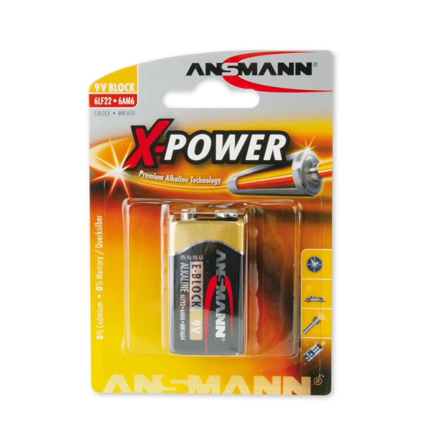 Batterie X-Power 9-Volt-Block Alkaline 2/2