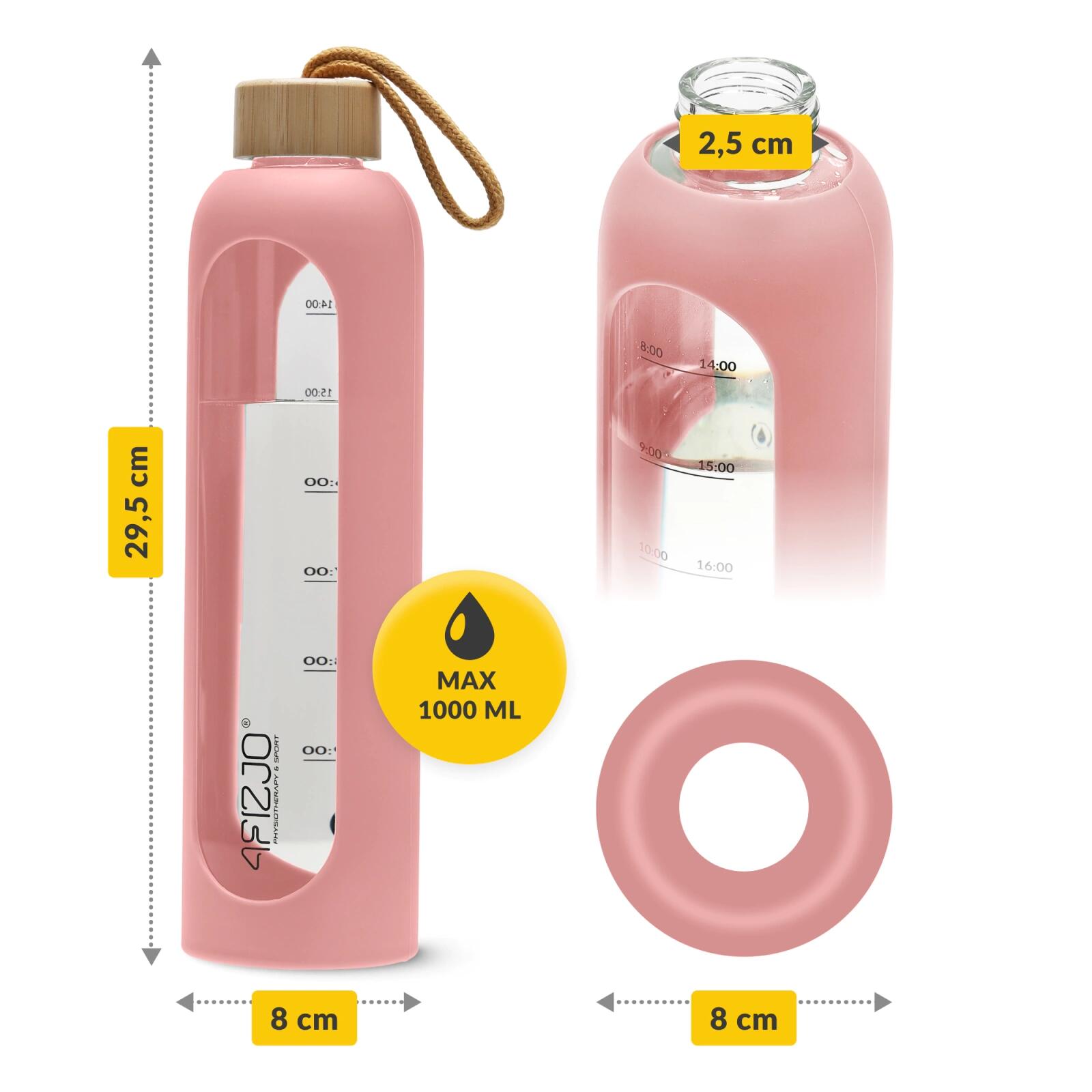 Sport Wasserflasche aus Glas 4FIZJO 1000 ml 2/7