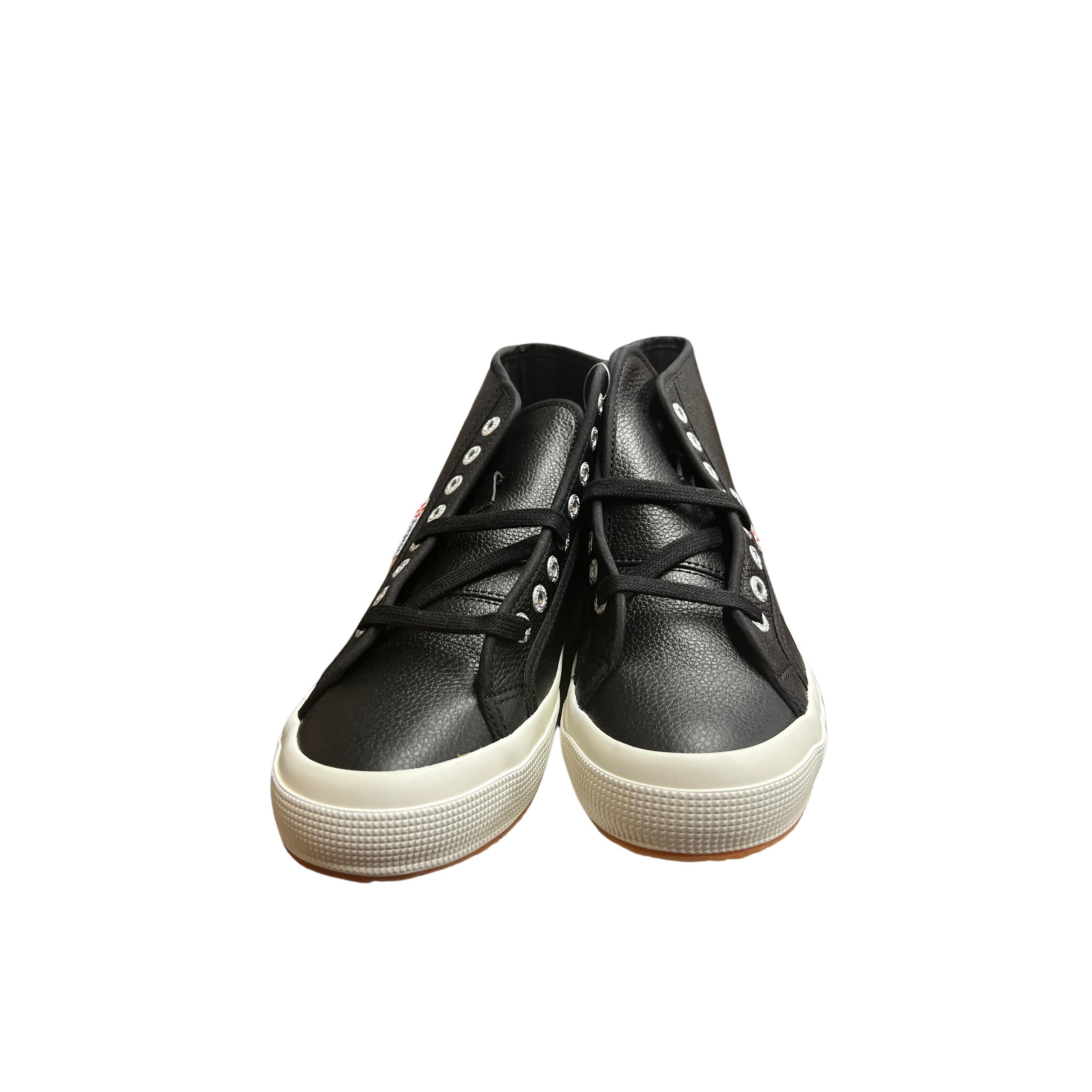 Damestrainers Superga 2750 Mid Tumbled Leather 3/4