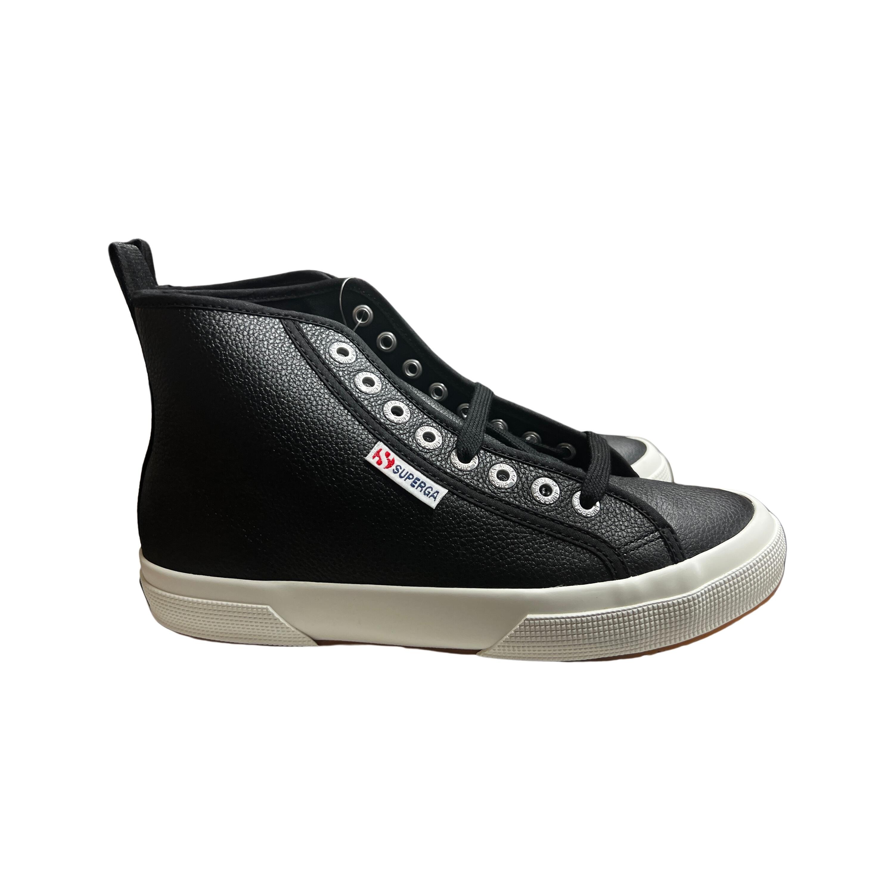 Damestrainers Superga 2750 Mid Tumbled Leather 1/4