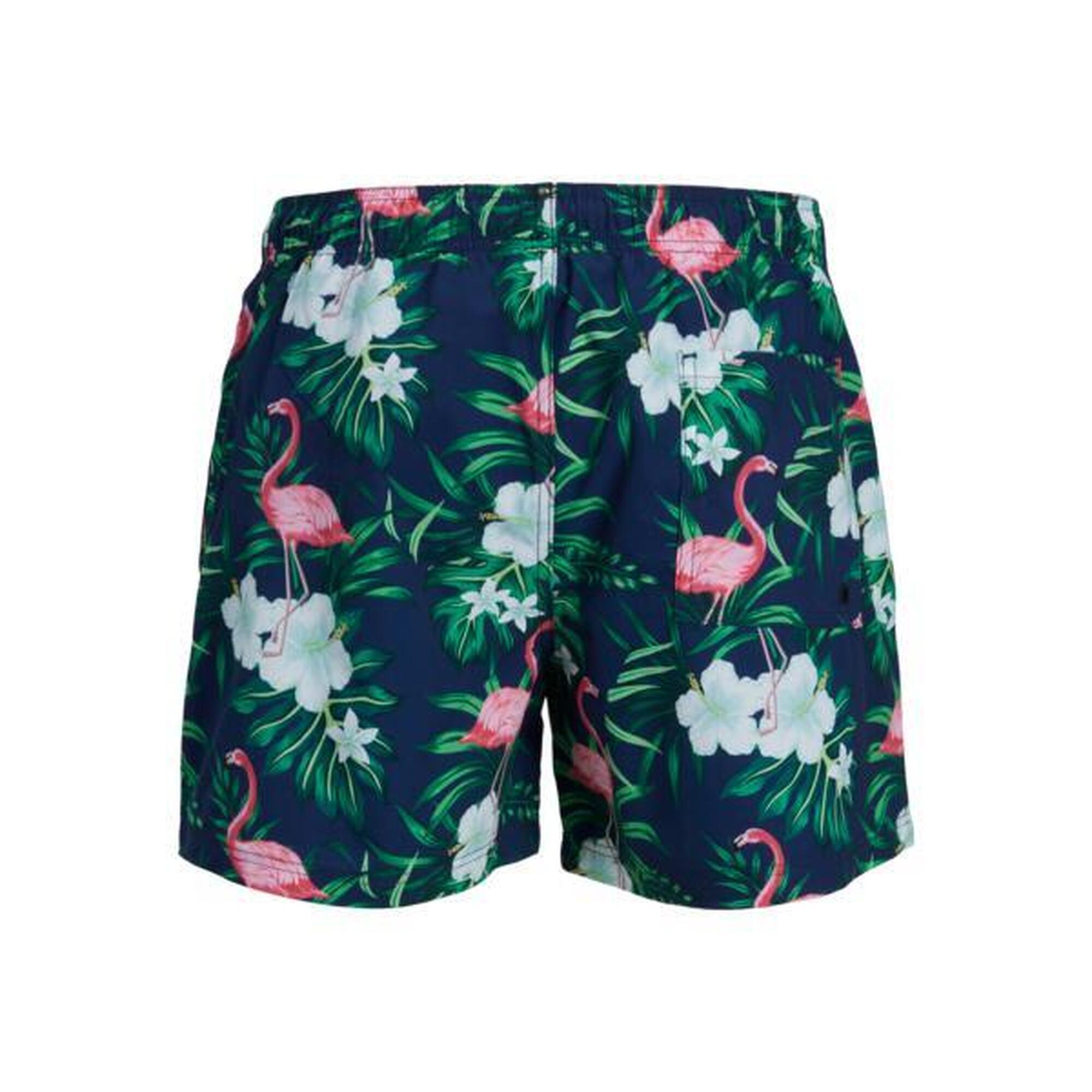Short de bain homme JPSTMAUI Novelty AOP Navy Blazer