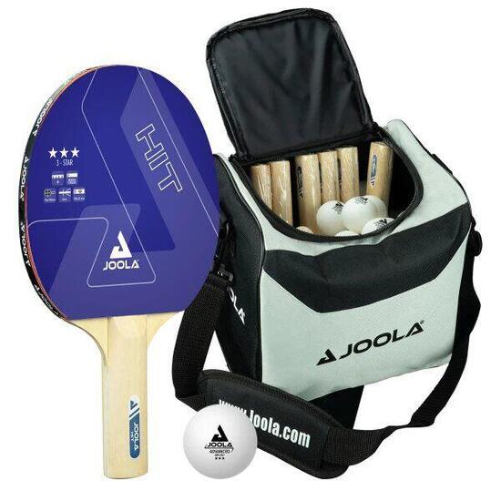 Ensemble de sac de tennis de table 14 raquettes et 30 balles d'entrainement Jool