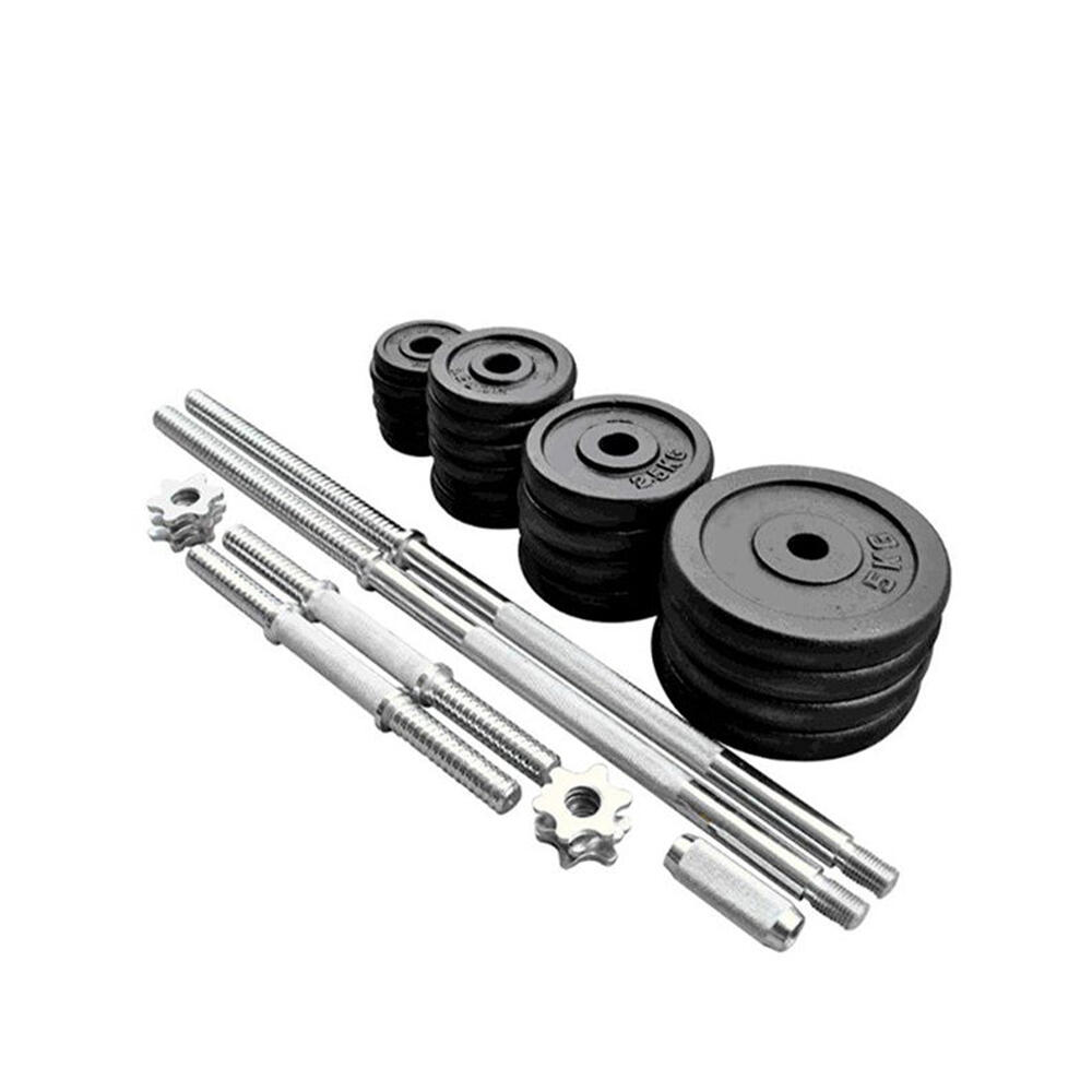 SET DE HALTERES + BARRA (50kg) 2/5