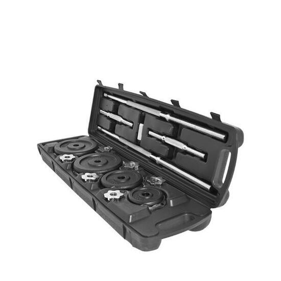 50kg Hantel- und Langhantelset aus Gusseisen mit Koffer