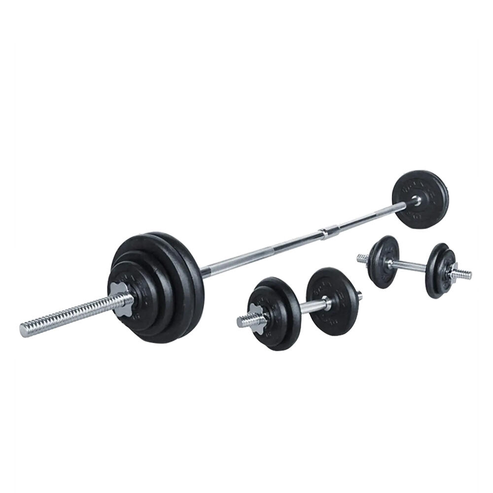 SET DE HALTERES + BARRA (50kg) 4/5