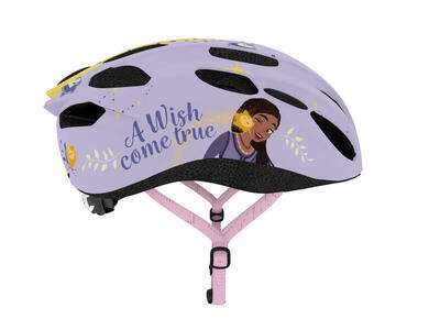 Kinderhelm fiets meisjes disney wish fietshelm 52-56cm paars geel