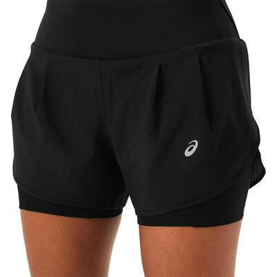 Korte broek asics road 2in1 3.5 inch voor vrouwen