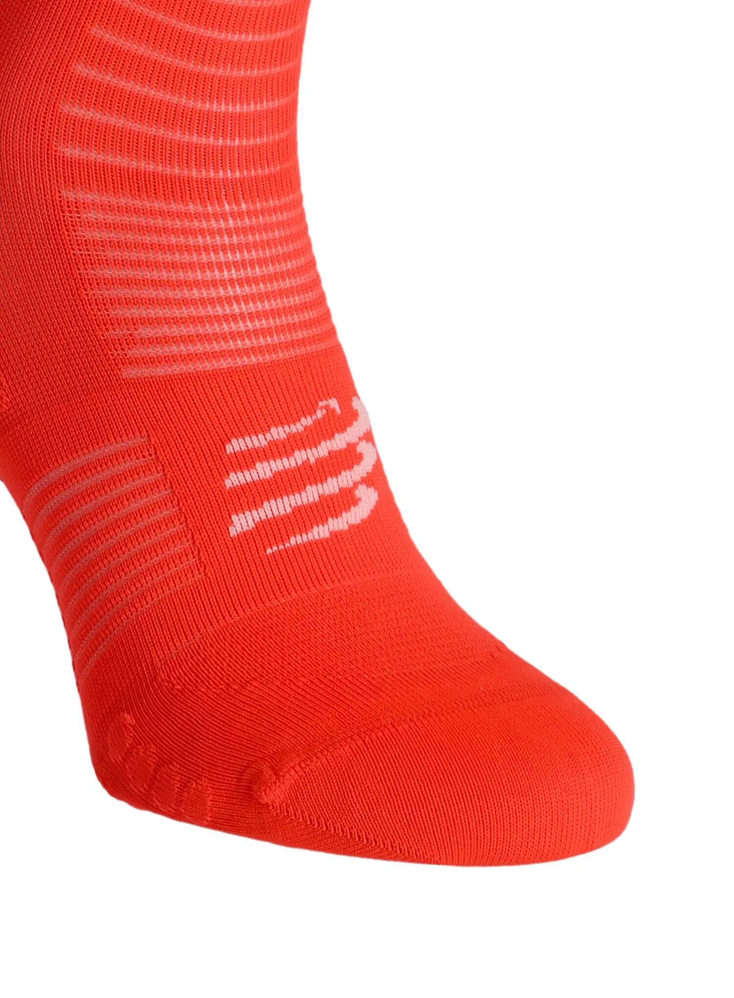 Calcetines de compresión Compressport Mid V2.0 Rojo/Blanco 4/4