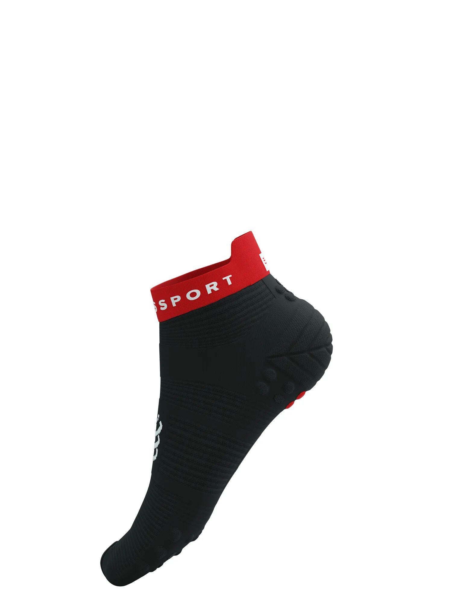Compressport Pro Racing Socks v4.0 Run Low Negro/Rojo 4/4