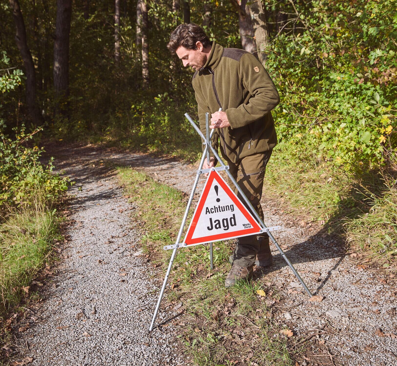Warnschild – Achtung Jagd 3/3