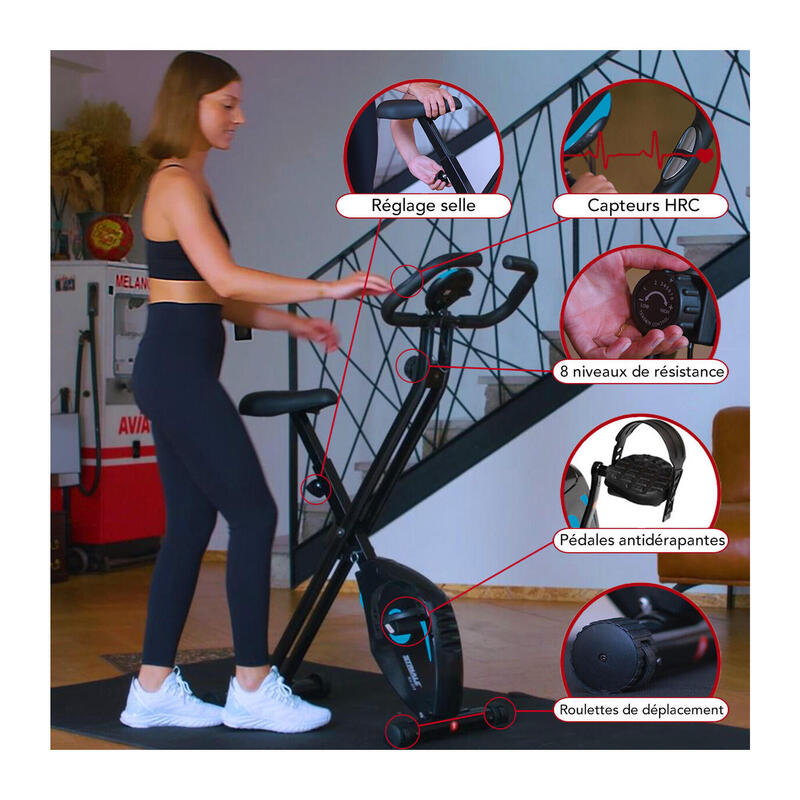 Vélo d'appartement pliable STRIALE SV-317