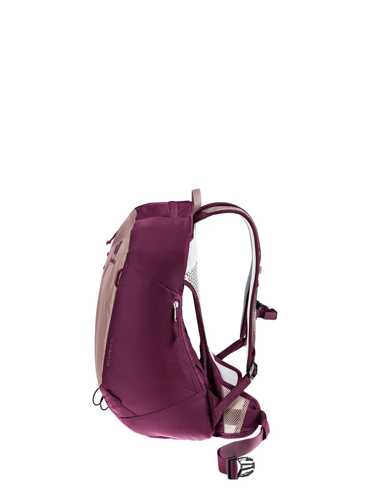 Sac à dos femme Deuter AC Lite 15 SL 15 L Ashrose Cassis ventilé léger recyclé 6/7