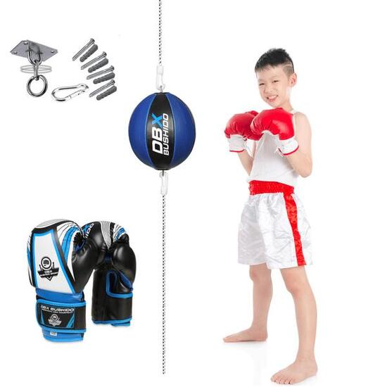 Piłka refeksowa + rekawice bokserskie + mocowanie DBX BUSHIDO