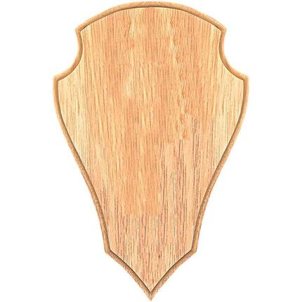 Eichenschild Bock, mit Kiefereinlage