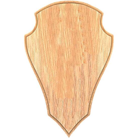 Eichenschild Bock, mit Kiefereinlage