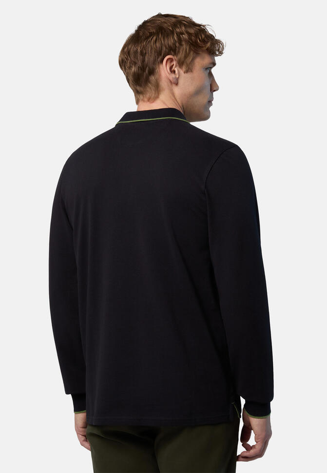 NORTH SAILS POLO LONG SLEEVE Czarny