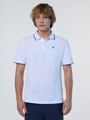 Poloshirt met kraagschrift voor heren