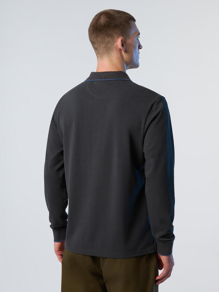 NORTH SAILS POLO LONG SLEEVE Szary