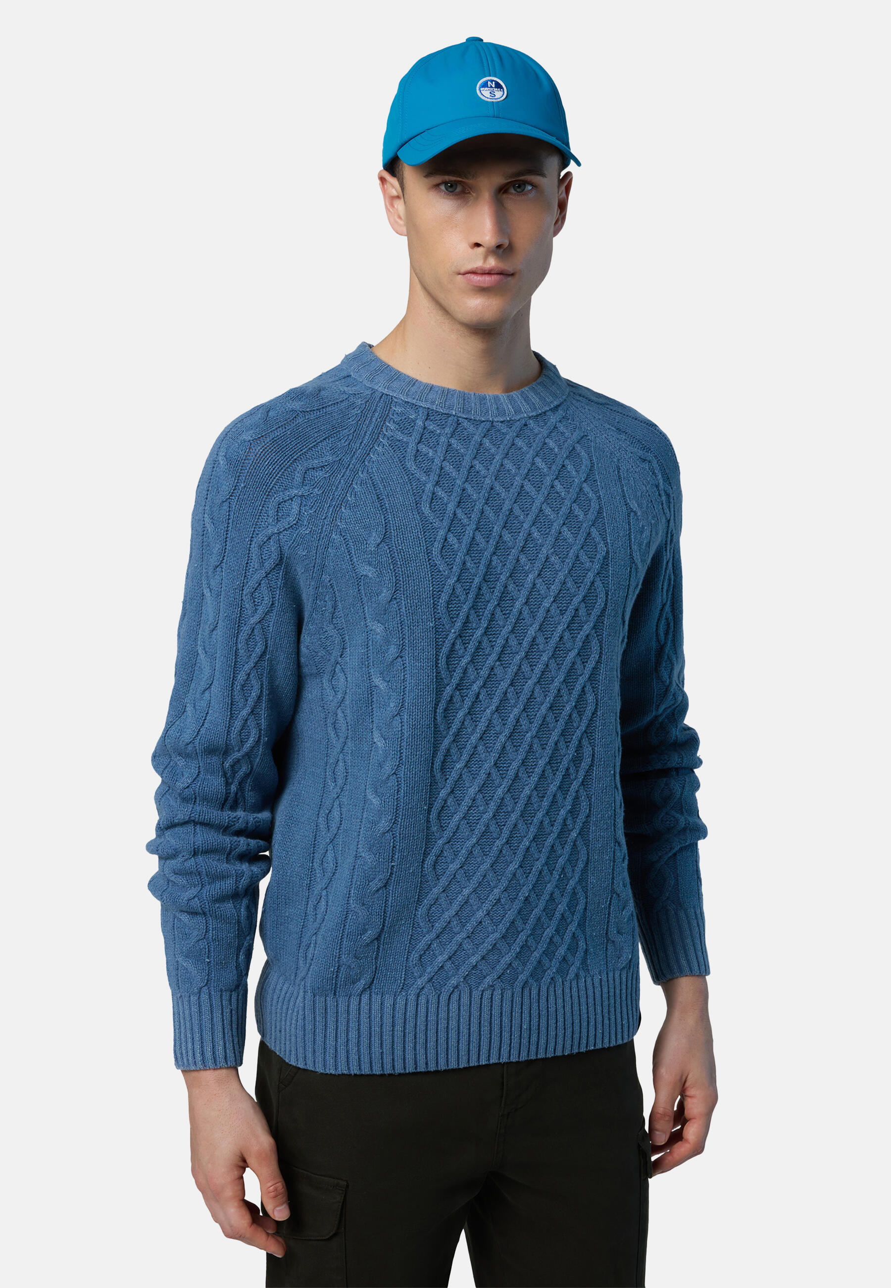 Zopfstrickpulli aus Merinowolle Herren 4/7