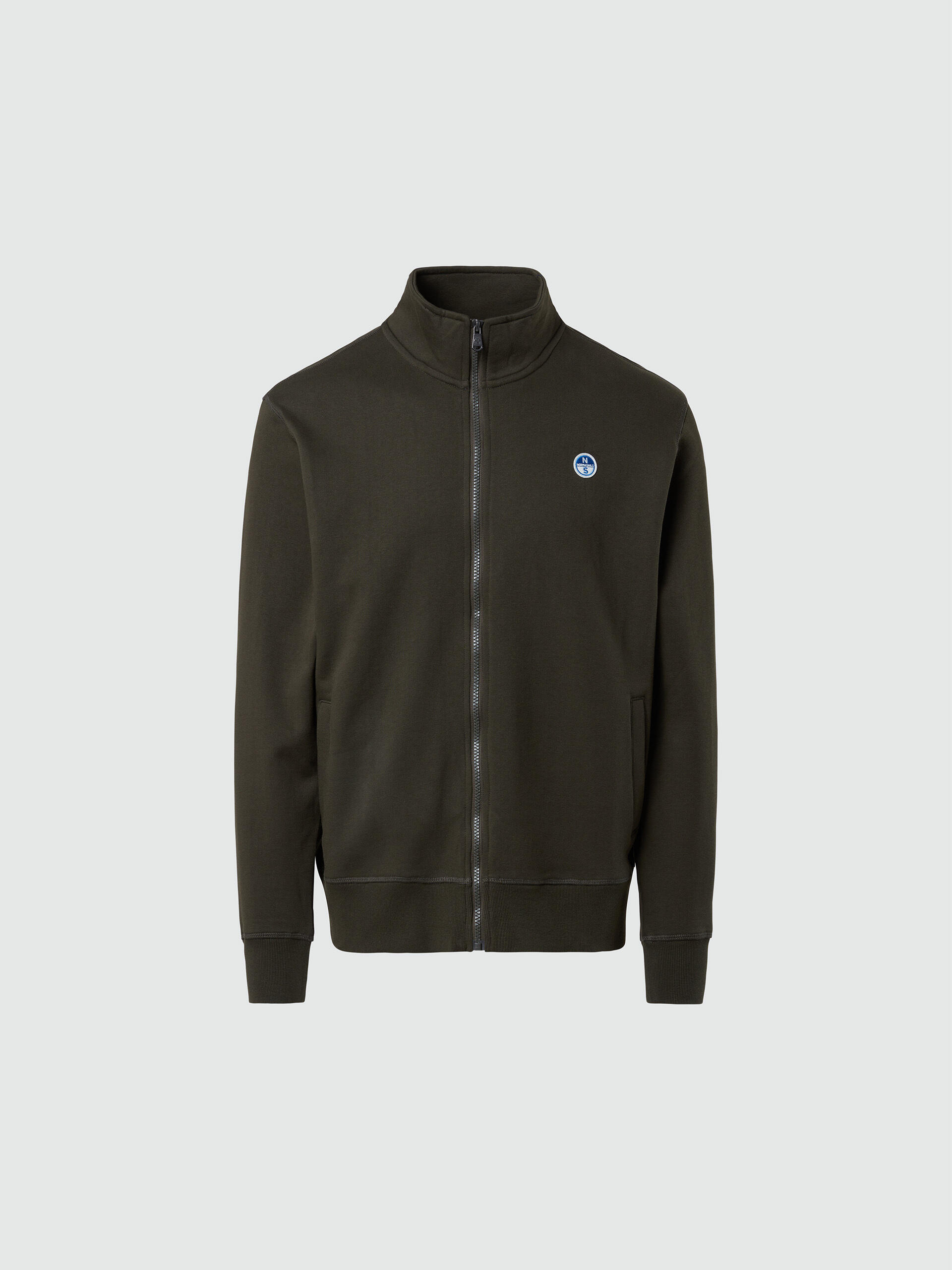 Felpa con patch logo e zip da uomo 3/3
