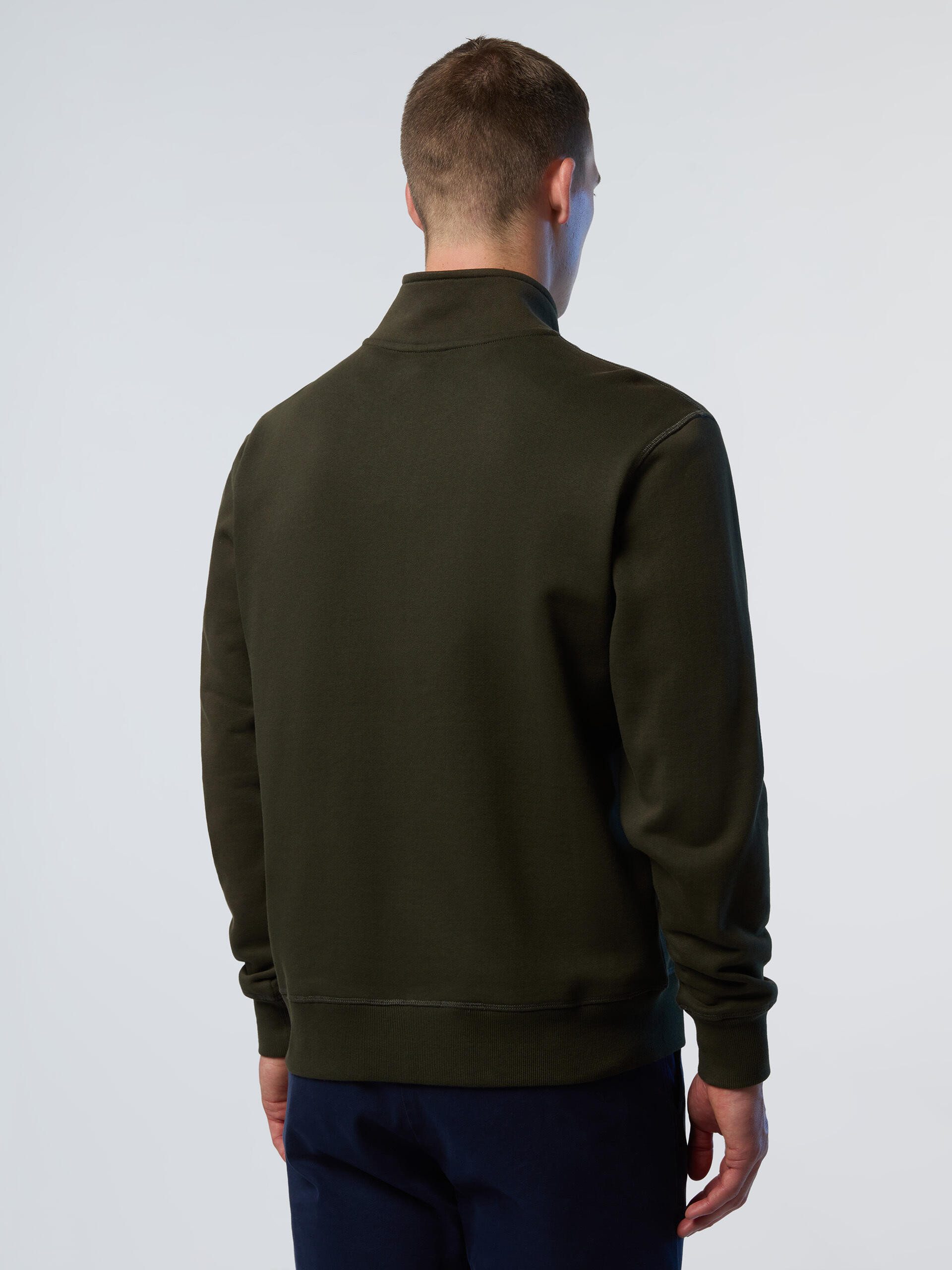 Felpa con patch logo e zip da uomo 2/3