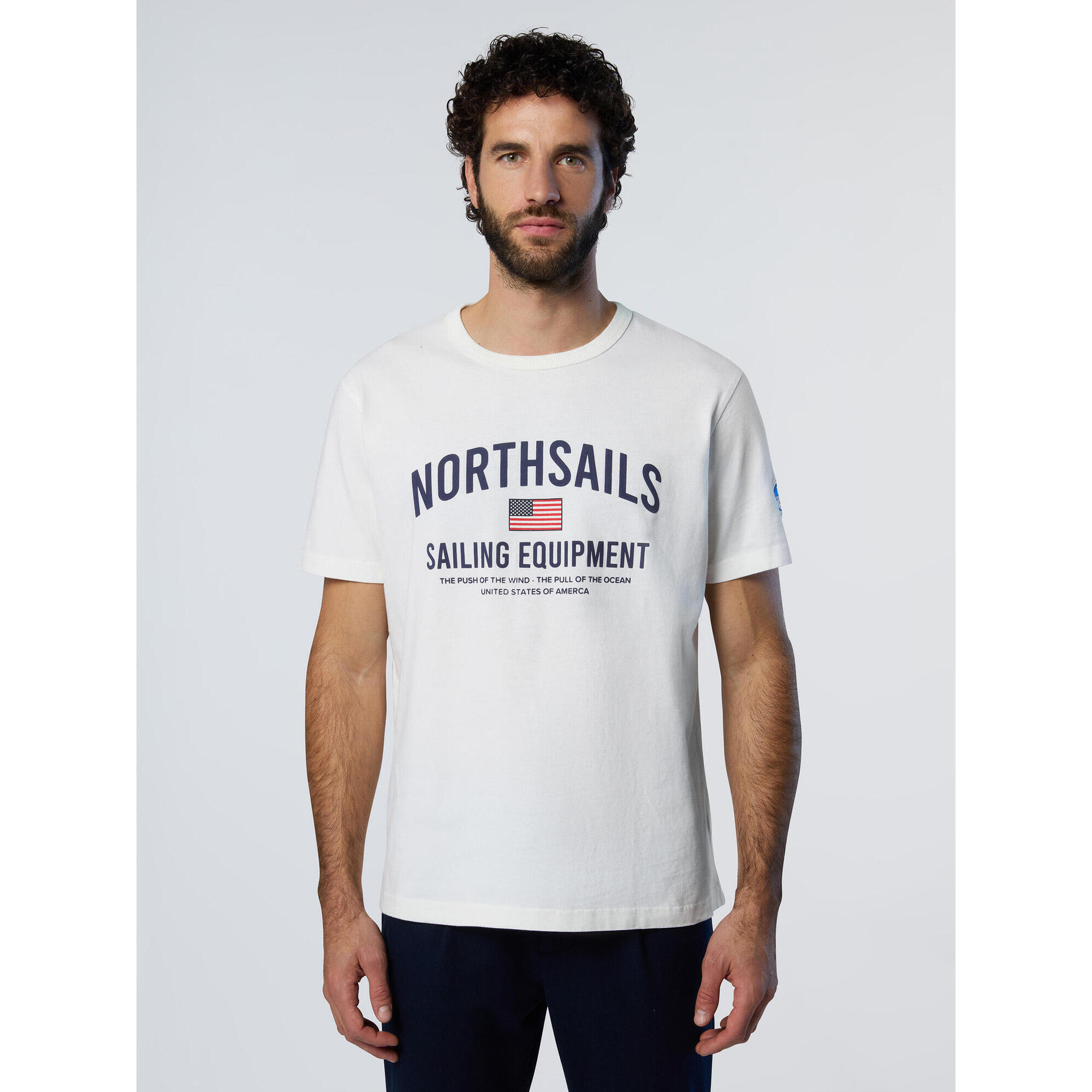 North Sails - T-shirt Avec Imprimé Homme - T-shirt Manches Courtes - Blanc - S - Decathlon