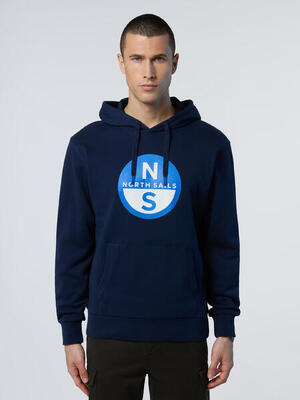 Sudadera con capucha y estampado para hombre