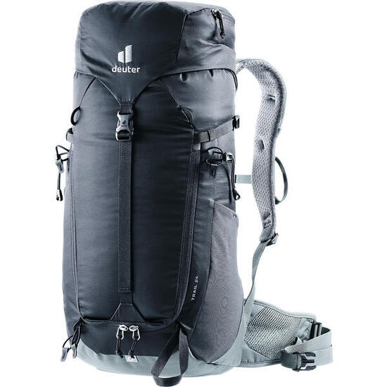 Sac à dos Deuter Trail 24L Noir/Shale – 3L poche, airstripes ventilé