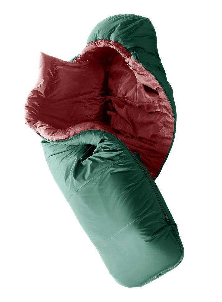 Śpiwór dziecięcy Deuter Stralight Pro (130–170 cm) - seagreen/redwood